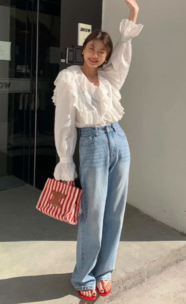 【動画あり】ワイドストレートブルーデニムパンツ - select store mirror me【動画あり】ワイドストレートブルーデニムパンツ201888893mirror meselect store mirror me201888893S