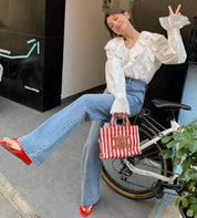 【動画あり】ワイドストレートブルーデニムパンツ - select store mirror me【動画あり】ワイドストレートブルーデニムパンツ201888893mirror meselect store mirror me201888893S