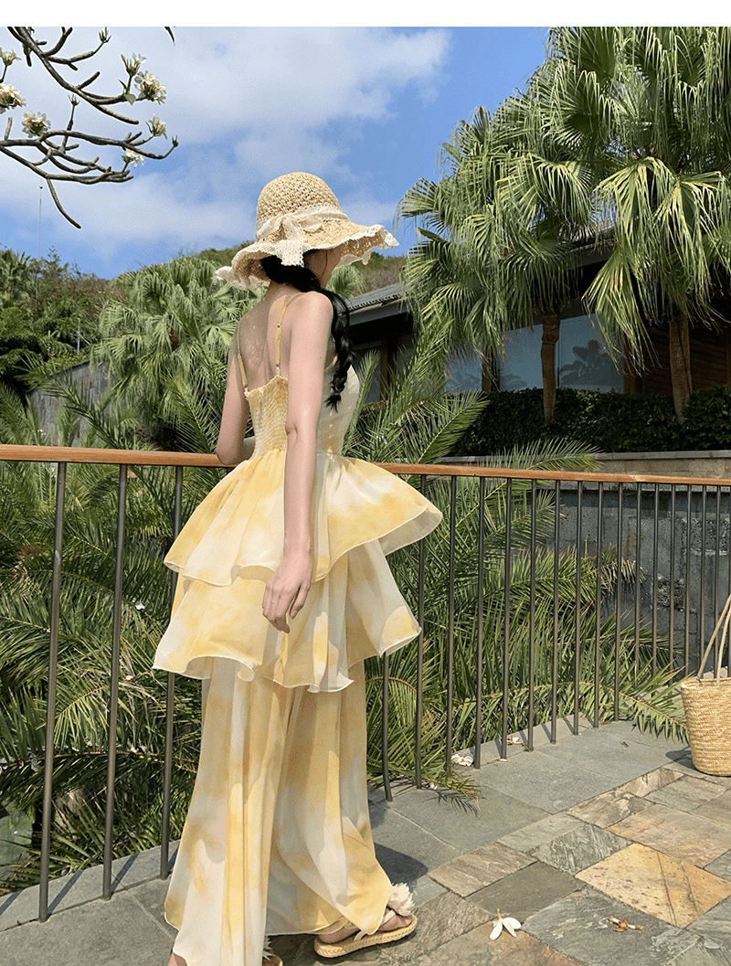 【2025春夏新作】フラワーシフォン　ロングキャミワンピース - select store mirror me【2025春夏新作】フラワーシフォン　ロングキャミワンピースselect store mirror meselect store mirror meS