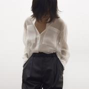 【2025春夏新作】オーバーサイズシアーシャツ　 - select store mirror me【2025春夏新作】オーバーサイズシアーシャツ　select store mirror meselect store mirror meホワイトS