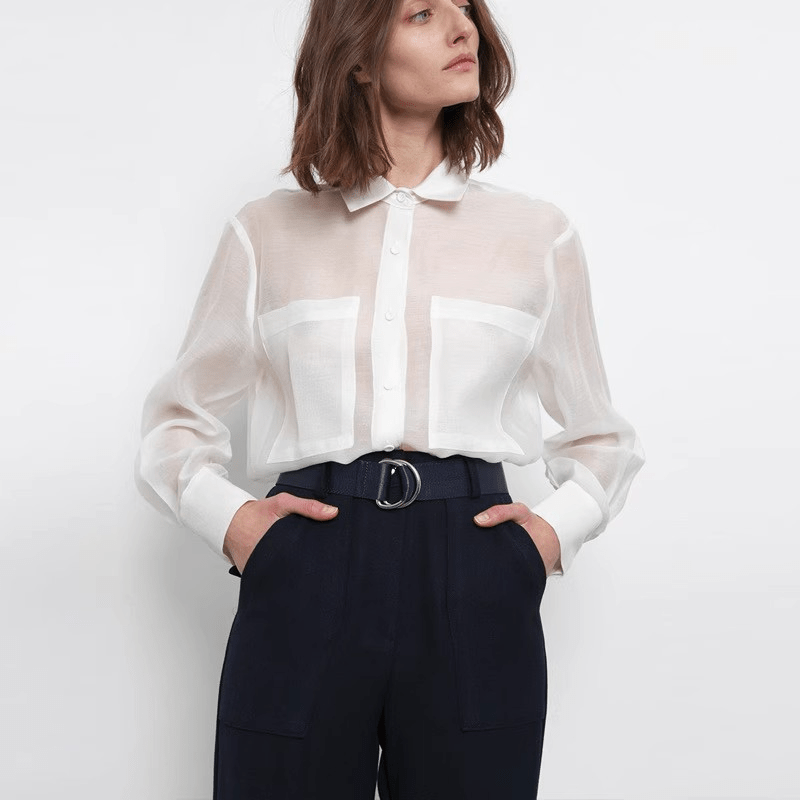 【2025春夏新作】オーバーサイズシアーシャツ　 - select store mirror me【2025春夏新作】オーバーサイズシアーシャツ　select store mirror meselect store mirror meホワイトS