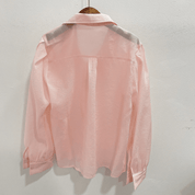 【2025春夏新作】フェミニンシアーシャツ　2色展開 - select store mirror me【2025春夏新作】フェミニンシアーシャツ　2色展開select store mirror meselect store mirror meブラック
