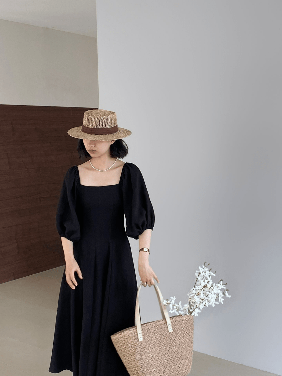 【2025春夏新作】クラシカルパフスリーブロングワンピース ２色展開 - select store mirror me【2025春夏新作】クラシカルパフスリーブロングワンピース ２色展開select store mirror meselect store mirror meブラックS