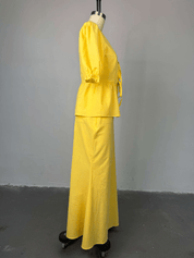 【2025春夏新作】ナチュラルフェミニンワンピース　２色展開 - select store mirror me【2025春夏新作】ナチュラルフェミニンワンピース　２色展開select store mirror meselect store mirror me黄色S