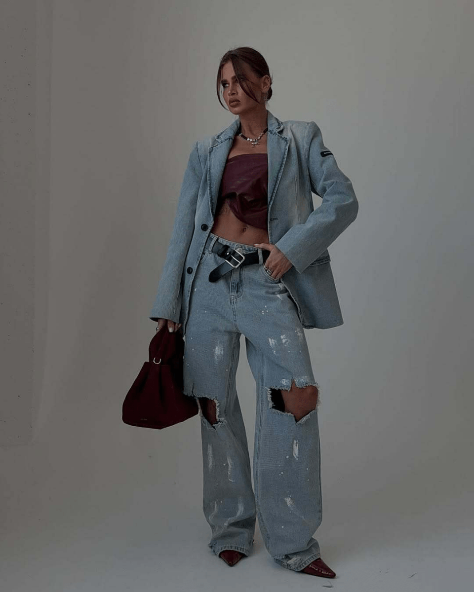 【2025春夏新作】クラッシュダメージ　デニムパンツ【2色展開】 - select store mirror me【2025春夏新作】クラッシュダメージ　デニムパンツ【2色展開】select store mirror meselect store mirror meグレーS