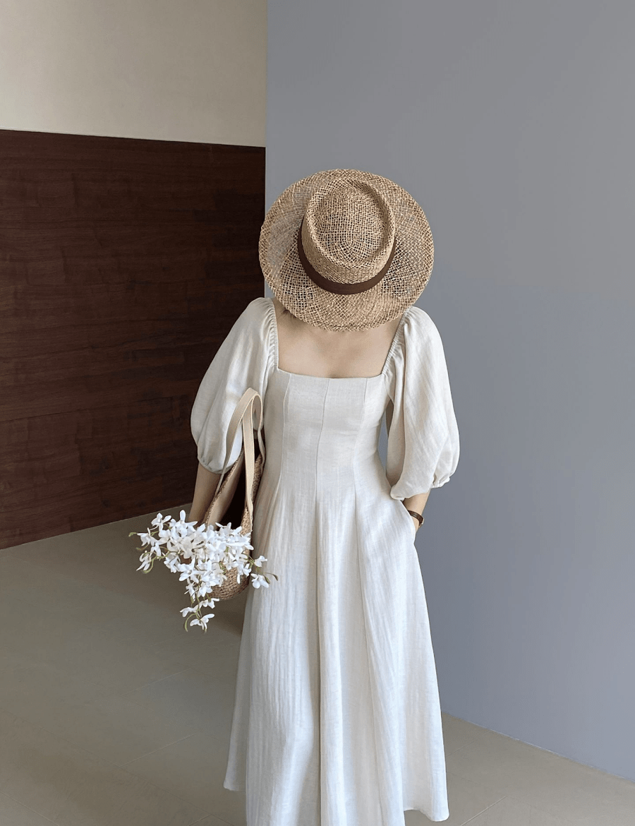 【2025春夏新作】クラシカルパフスリーブロングワンピース ２色展開 - select store mirror me【2025春夏新作】クラシカルパフスリーブロングワンピース ２色展開select store mirror meselect store mirror meホワイトS