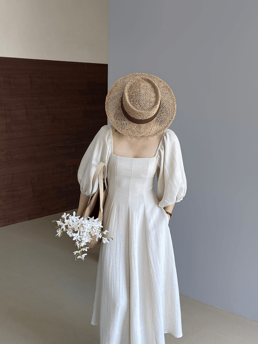 【2025春夏新作】クラシカルパフスリーブロングワンピース ２色展開 - select store mirror me【2025春夏新作】クラシカルパフスリーブロングワンピース ２色展開select store mirror meselect store mirror meホワイトS