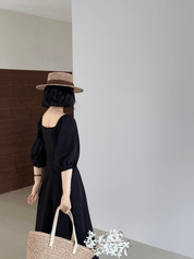 【2025春夏新作】クラシカルパフスリーブロングワンピース ２色展開 - select store mirror me【2025春夏新作】クラシカルパフスリーブロングワンピース ２色展開select store mirror meselect store mirror meブラックS