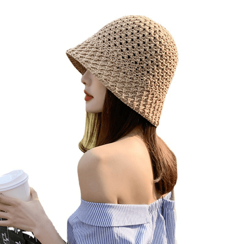 【2025春夏新作】 ナチュラル編み込みバケットハット　6色展開 - select store mirror me【2025春夏新作】 ナチュラル編み込みバケットハット　6色展開select store mirror meselect store mirror meブラック