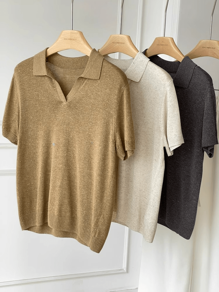 【2025春夏新作】コットンシルクスキッパーニットポロシャツ【3色展開】 - select store mirror me【2025春夏新作】コットンシルクスキッパーニットポロシャツ【3色展開】select store mirror meselect store mirror meカーキ/one size