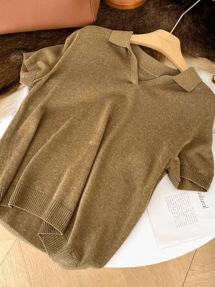 【2025春夏新作】コットンシルクスキッパーニットポロシャツ【3色展開】 - select store mirror me【2025春夏新作】コットンシルクスキッパーニットポロシャツ【3色展開】select store mirror meselect store mirror meカーキ/one size