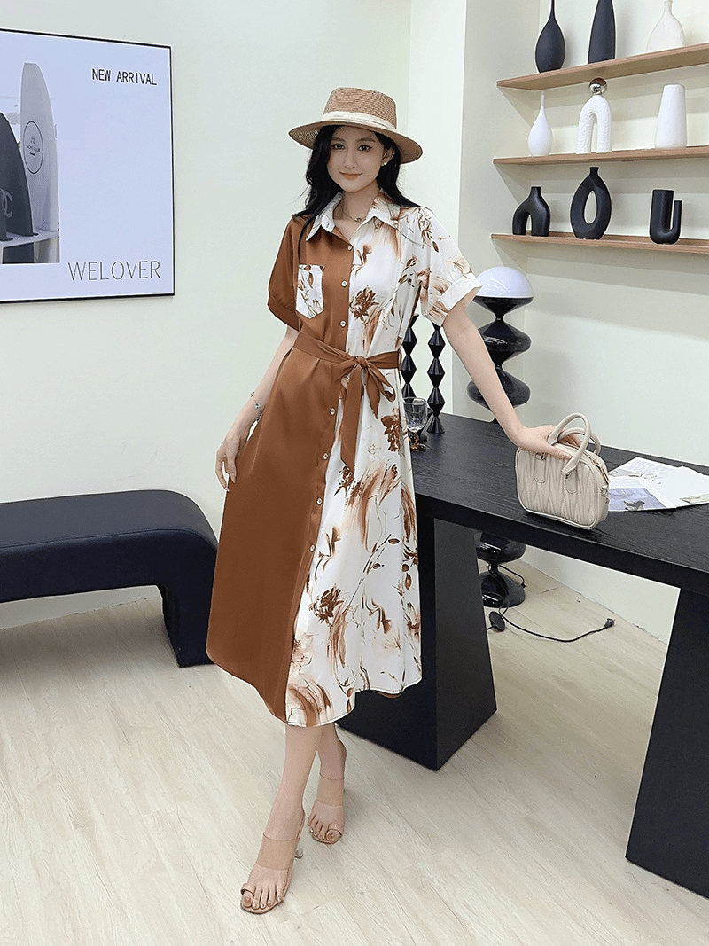 【2025春夏新作】バイカラーフレアシャツワンピース【8色展開】 - select store mirror me【2025春夏新作】バイカラーフレアシャツワンピース【8色展開】select store mirror meselect store mirror meホワイト×レッド