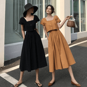 【2025春夏新作】レトロシックAラインセットアップ　２色展開 - select store mirror me【2025春夏新作】レトロシックAラインセットアップ　２色展開select store mirror meselect store mirror meオレンジS