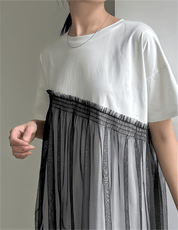 【2025春夏新作】チュールドッキングビスチェライクTシャツ【3色展開】 - select store mirror me【2025春夏新作】チュールドッキングビスチェライクTシャツ【3色展開】select store mirror meselect store mirror meホワイト×ブラックFREE