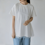 【2025春夏新作】チュールドッキングビスチェライクTシャツ【3色展開】 - select store mirror me【2025春夏新作】チュールドッキングビスチェライクTシャツ【3色展開】select store mirror meselect store mirror meホワイトFREE