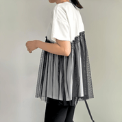 【2025春夏新作】チュールドッキングビスチェライクTシャツ【3色展開】 - select store mirror me【2025春夏新作】チュールドッキングビスチェライクTシャツ【3色展開】select store mirror meselect store mirror meホワイト×ブラックFREE