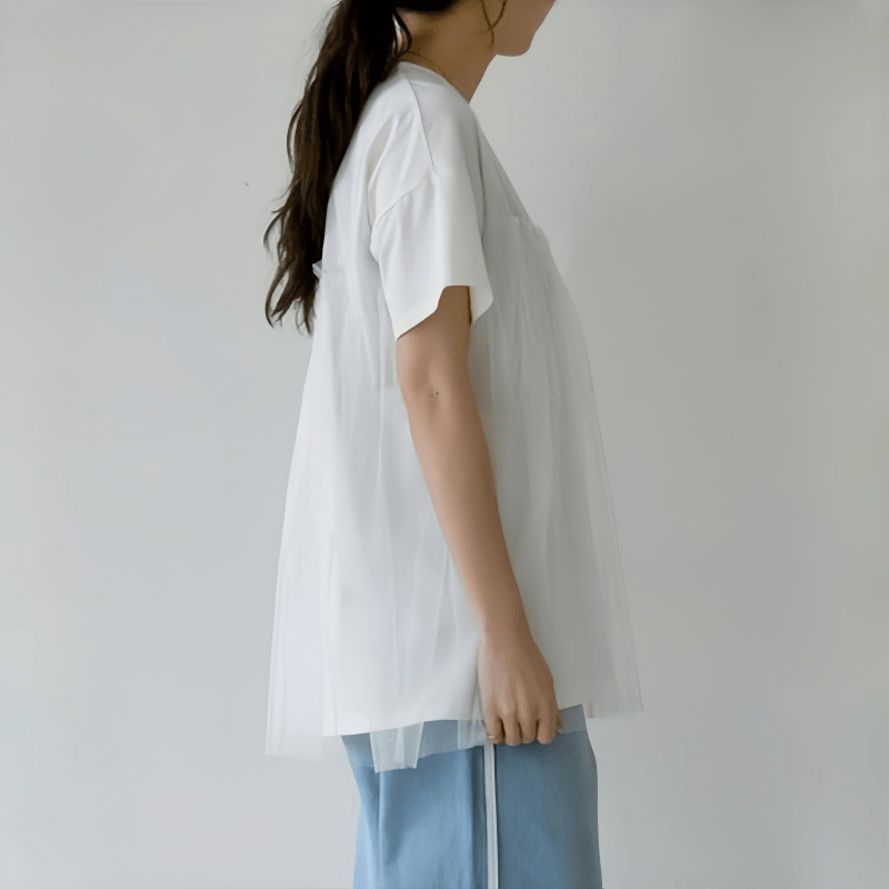 【2025春夏新作】チュールドッキングビスチェライクTシャツ【3色展開】 - select store mirror me【2025春夏新作】チュールドッキングビスチェライクTシャツ【3色展開】select store mirror meselect store mirror meホワイトFREE