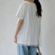 【2025春夏新作】チュールドッキングビスチェライクTシャツ【3色展開】 - select store mirror me【2025春夏新作】チュールドッキングビスチェライクTシャツ【3色展開】select store mirror meselect store mirror meホワイトFREE