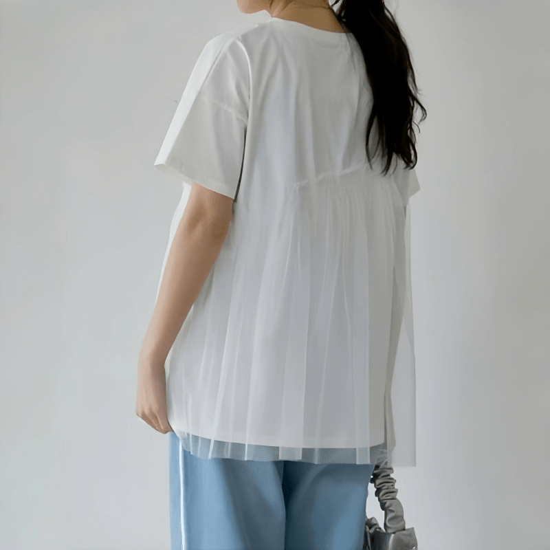 【2025春夏新作】チュールドッキングビスチェライクTシャツ【3色展開】 - select store mirror me【2025春夏新作】チュールドッキングビスチェライクTシャツ【3色展開】select store mirror meselect store mirror meホワイトFREE