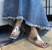 シルバーレースアップトングサンダル - select store mirror meシルバーレースアップトングサンダル206544438mirror meselect store mirror me20654443822.5cm