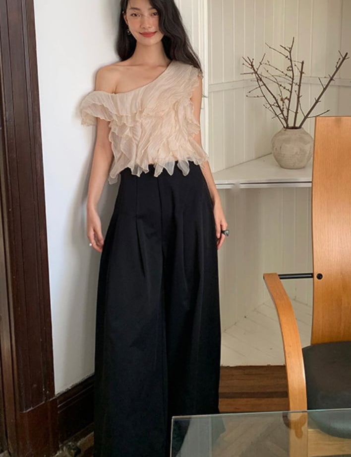 ワンショルダーデザインシックシフォントップス - select store mirror meワンショルダーデザインシックシフォントップス206552753mirror meselect store mirror me206552753S