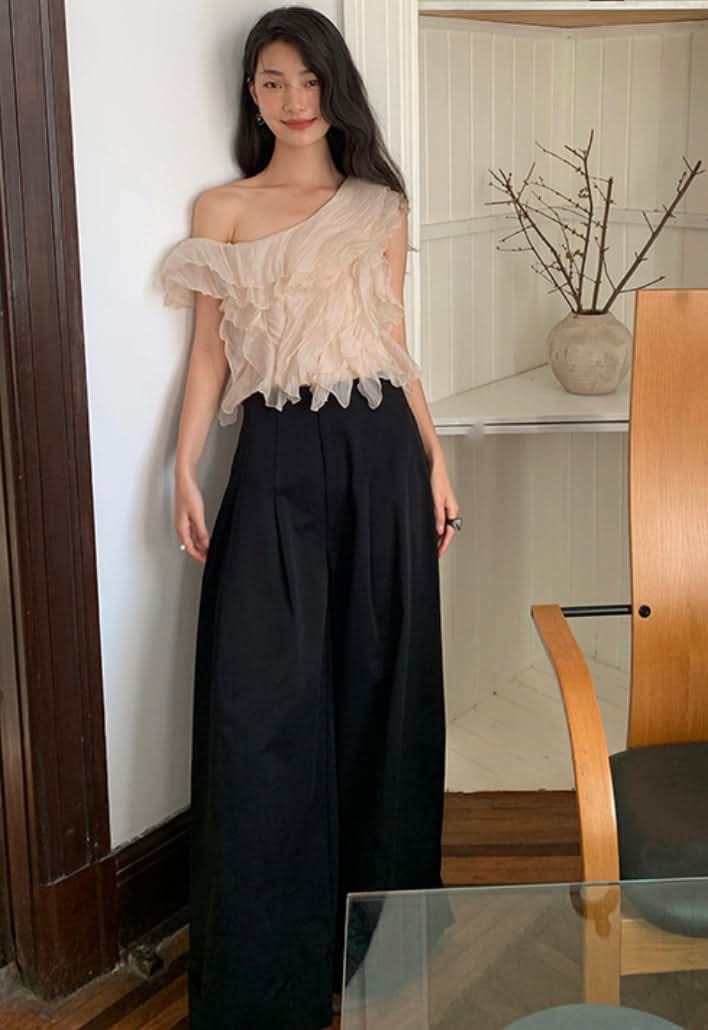 ワンショルダーデザインシックシフォントップス - select store mirror meワンショルダーデザインシックシフォントップス206552753mirror meselect store mirror me206552753S