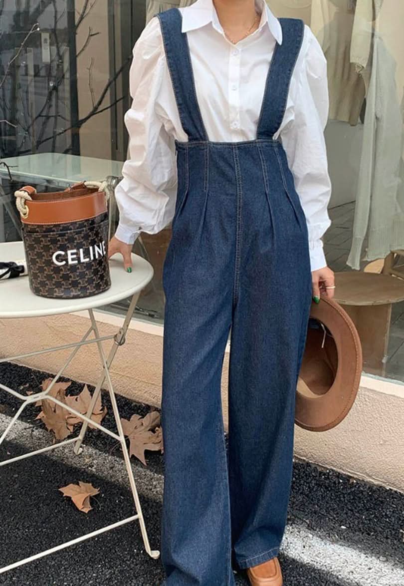 デニムハイウエストデザインサロペットパンツ - select store mirror meデニムハイウエストデザインサロペットパンツ207103463mirror meselect store mirror me207103463S