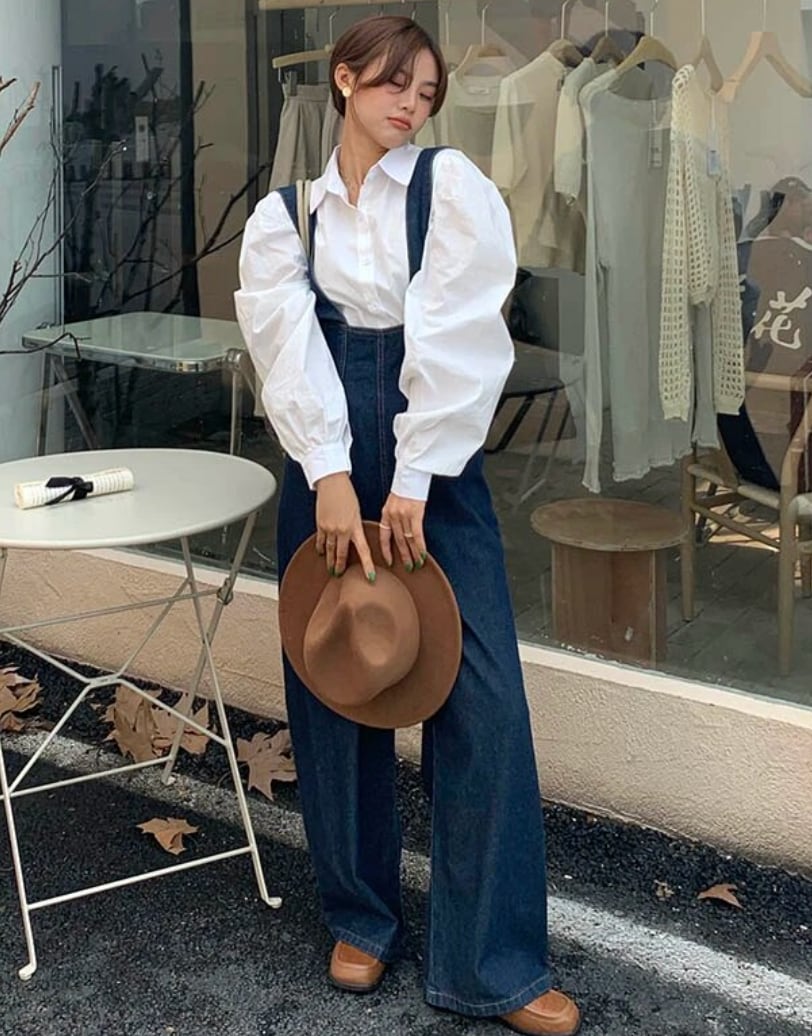 デニムハイウエストデザインサロペットパンツ - select store mirror meデニムハイウエストデザインサロペットパンツ207103463mirror meselect store mirror me207103463S