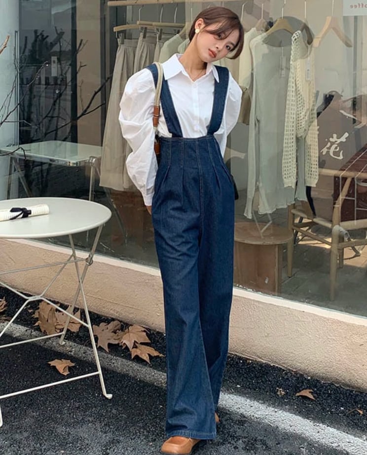 デニムハイウエストデザインサロペットパンツ - select store mirror meデニムハイウエストデザインサロペットパンツ207103463mirror meselect store mirror me207103463S