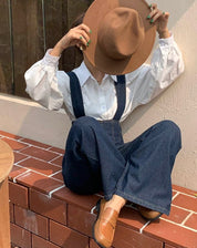 デニムハイウエストデザインサロペットパンツ - select store mirror meデニムハイウエストデザインサロペットパンツ207103463mirror meselect store mirror me207103463S