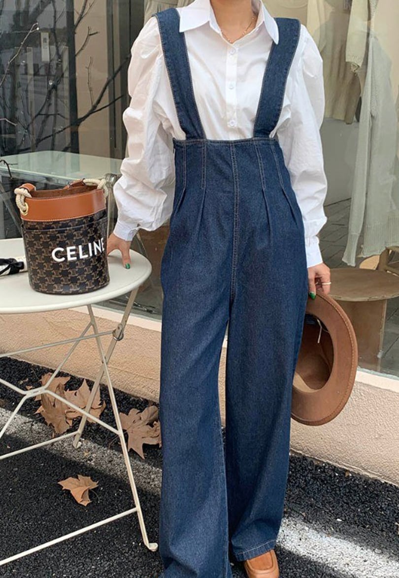 デニムハイウエストデザインサロペットパンツ - select store mirror meデニムハイウエストデザインサロペットパンツ207103463mirror meselect store mirror me207103463S