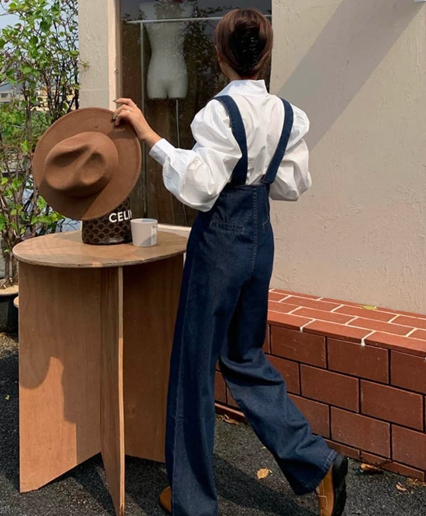 デニムハイウエストデザインサロペットパンツ - select store mirror meデニムハイウエストデザインサロペットパンツ207103463mirror meselect store mirror me207103463S