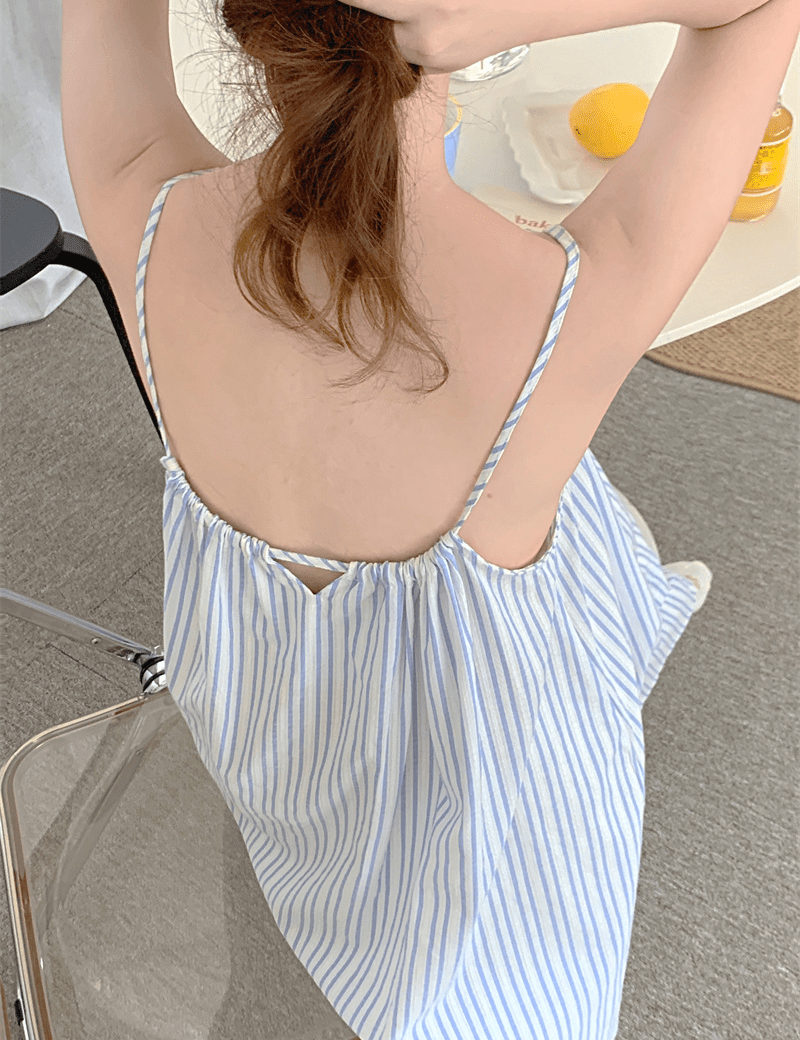 バックオープンストライプワンピース - select store mirror meバックオープンストライプワンピース207592042mirror meselect store mirror meF