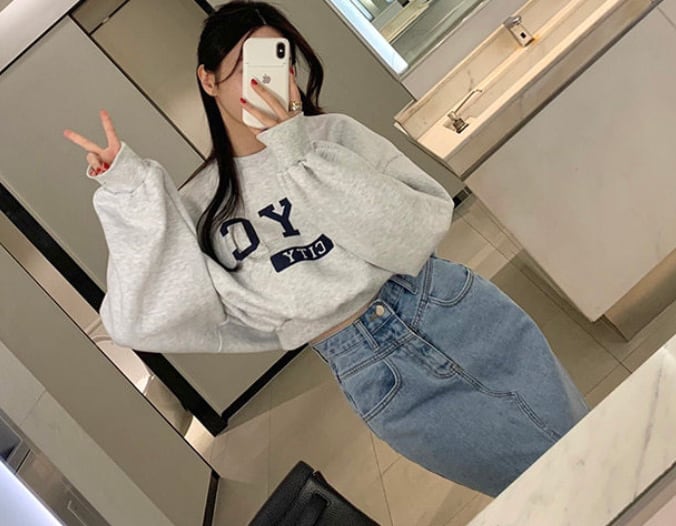 フロントビッグスリットデニムロングスカート - select store mirror meフロントビッグスリットデニムロングスカート208520632mirror meselect store mirror me208520632S
