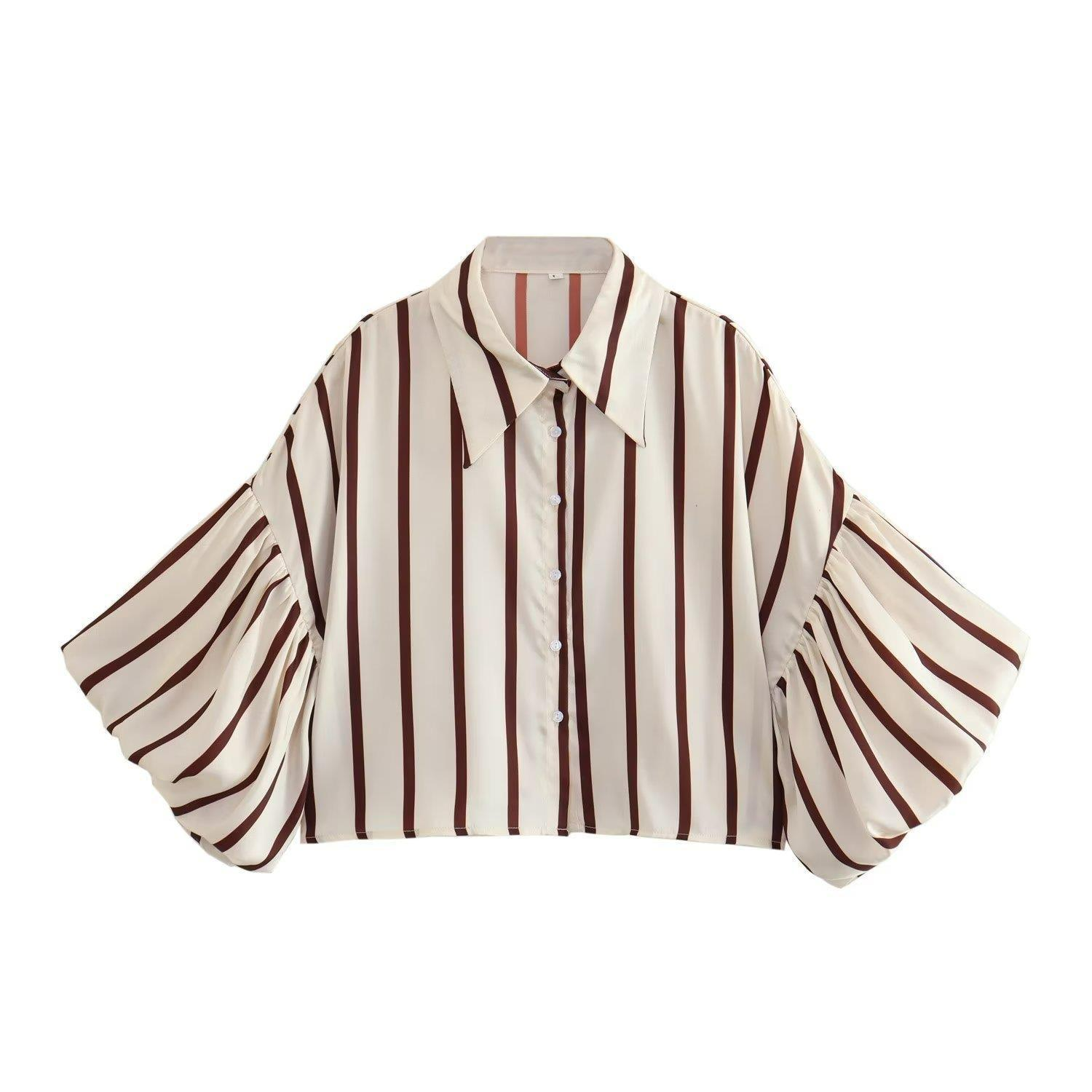 ボリュームスリーブカラーシャツ　6色展開