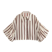 ボリュームスリーブカラーシャツ　6色展開