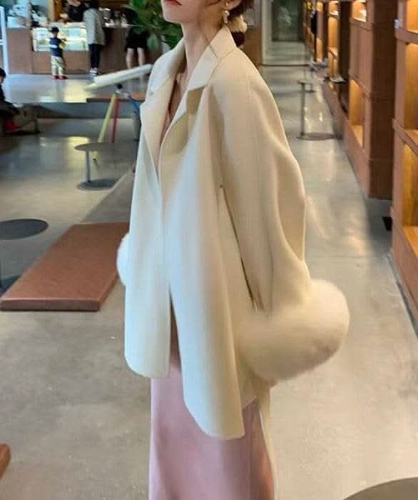 ＜インスタグラマー様ご愛用＞　高品質ウールホワイトショートファーコート - select store mirror me＜インスタグラマー様ご愛用＞　高品質ウールホワイトショートファーコート219767640mirror meselect store mirror me219767640XS