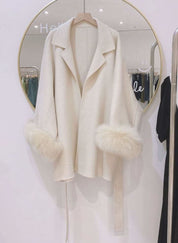 ＜インスタグラマー様ご愛用＞　高品質ウールホワイトショートファーコート - select store mirror me＜インスタグラマー様ご愛用＞　高品質ウールホワイトショートファーコート219767640mirror meselect store mirror me219767640XS