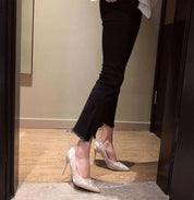 【動画あり】ニュアンスデザインピンヒールパンプス　２種＆２色展開 - select store mirror me【動画あり】ニュアンスデザインピンヒールパンプス　２種＆２色展開109549056mirror meselect store mirror me109549056ベージュ(７cm) 22cm