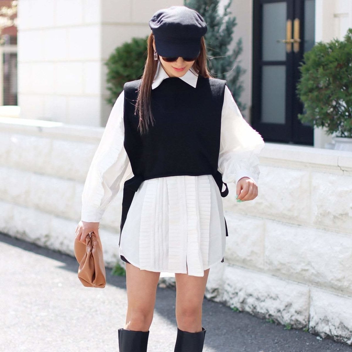 ＜インスタグラマー様ご愛用＞【動画あり】ニットベスト＆デザインシャツワンピース２点セット - select store mirror me＜インスタグラマー様ご愛用＞【動画あり】ニットベスト＆デザインシャツワンピース２点セット52758971mirror meselect store mirror me52758971S