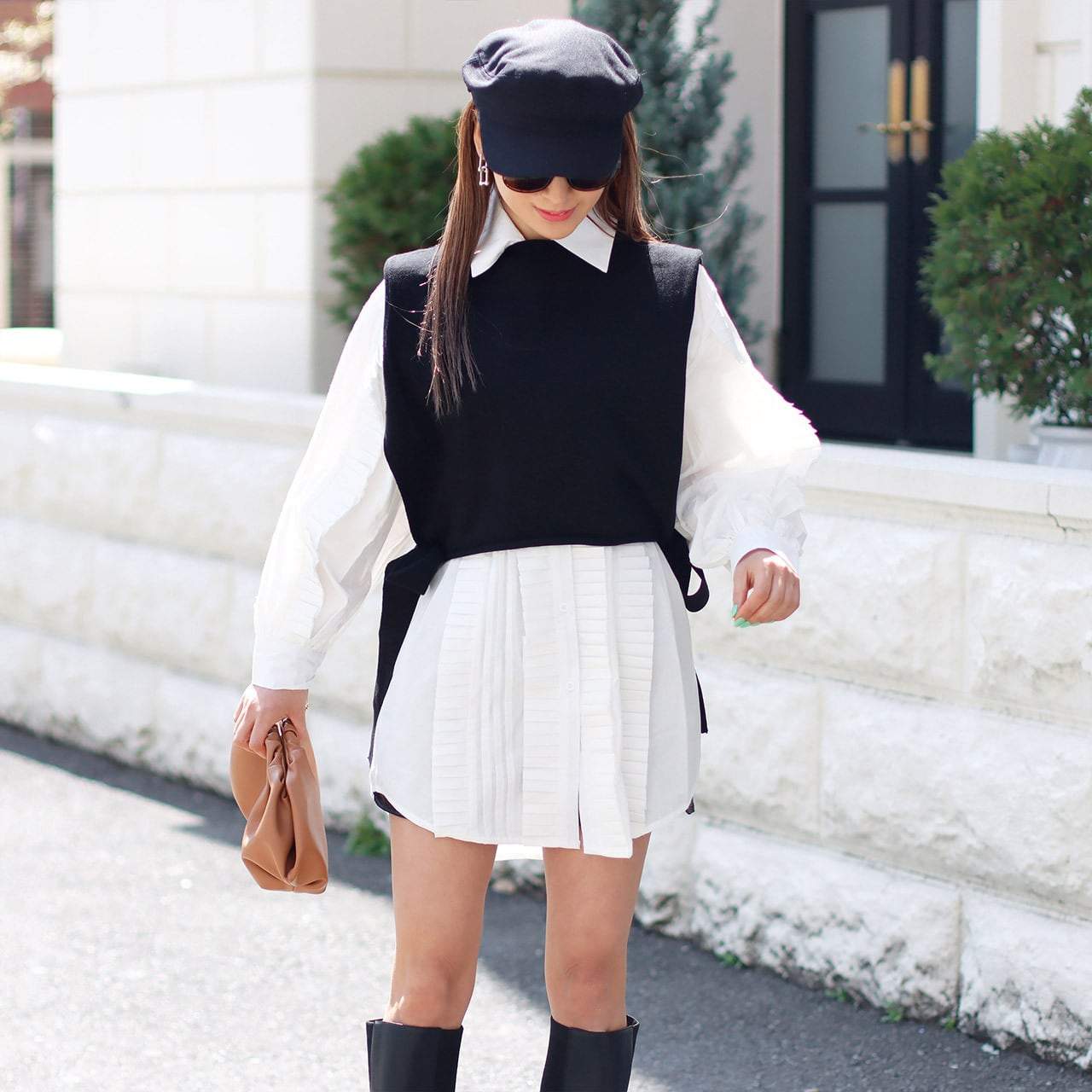 ＜インスタグラマー様ご愛用＞【動画あり】ニットベスト＆デザインシャツワンピース２点セット - select store mirror me＜インスタグラマー様ご愛用＞【動画あり】ニットベスト＆デザインシャツワンピース２点セット52758971mirror meselect store mirror me52758971S