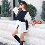 ＜インスタグラマー様ご愛用＞【動画あり】ニットベスト＆デザインシャツワンピース２点セット - select store mirror me＜インスタグラマー様ご愛用＞【動画あり】ニットベスト＆デザインシャツワンピース２点セット52758971mirror meselect store mirror me52758971S
