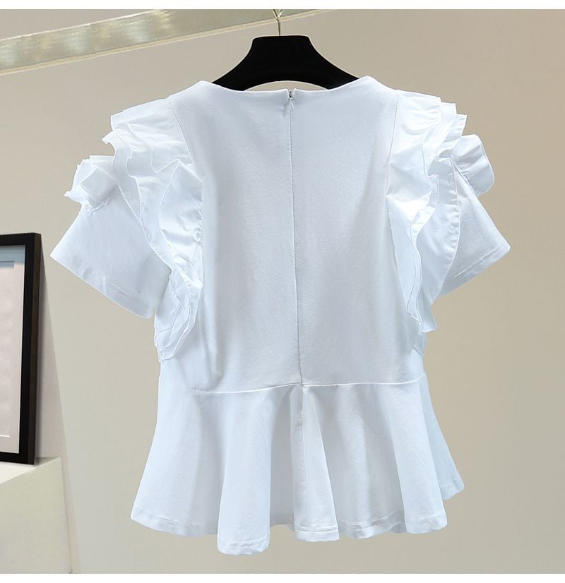 【新作】ボリュームフリルペプラムトップス - select store mirror me【新作】ボリュームフリルペプラムトップス238870734mirror meselect store mirror me238870734白 サイズ:S