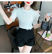 【新作】クロスフリルニットトップス - select store mirror me【新作】クロスフリルニットトップス238870796mirror meselect store mirror me238870796ピンク