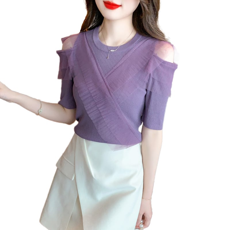 【新作】クロスフリルニットトップス - select store mirror me【新作】クロスフリルニットトップス238870796mirror meselect store mirror me238870796ピンク
