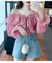オフショルダーフリルトップス - select store mirror meオフショルダーフリルトップス248455141mirror meselect store mirror me248455141ピンク:S