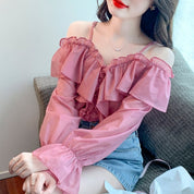 オフショルダーフリルトップス - select store mirror meオフショルダーフリルトップス248455141mirror meselect store mirror me248455141ピンク:S