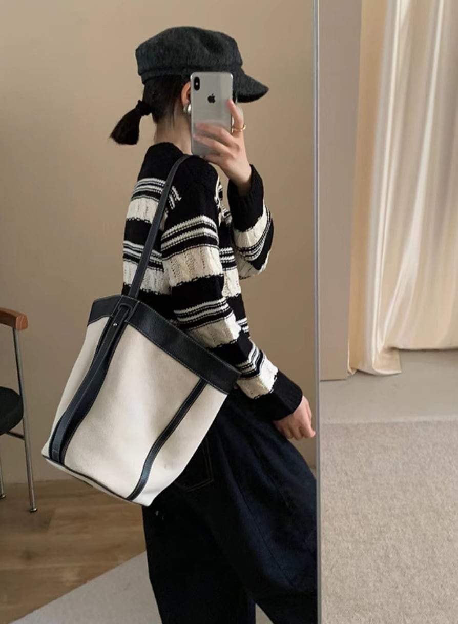 【高品質ウール25％】【動画あり】REMIXボーダーニットセーター - select store mirror me【高品質ウール25％】【動画あり】REMIXボーダーニットセーターmirror meselect store mirror meフリーサイズ