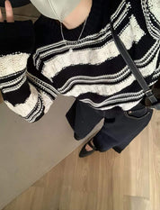 【高品質ウール25％】【動画あり】REMIXボーダーニットセーター - select store mirror me【高品質ウール25％】【動画あり】REMIXボーダーニットセーターmirror meselect store mirror meフリーサイズ