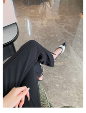 ツートンポインテッドパンプス